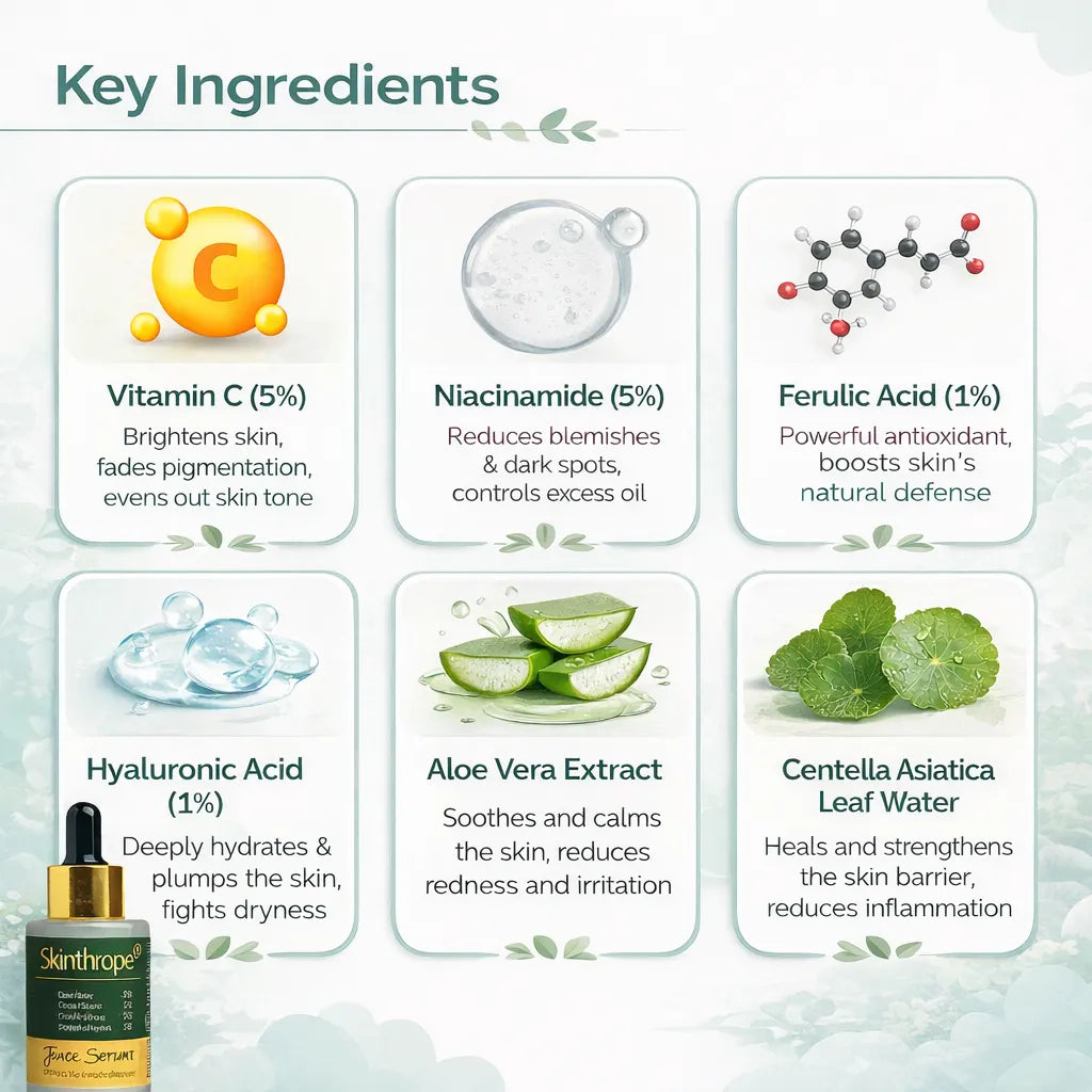 Brightening Face Serum: 5% Vitamin C & 5% Niacinamide | 30ml