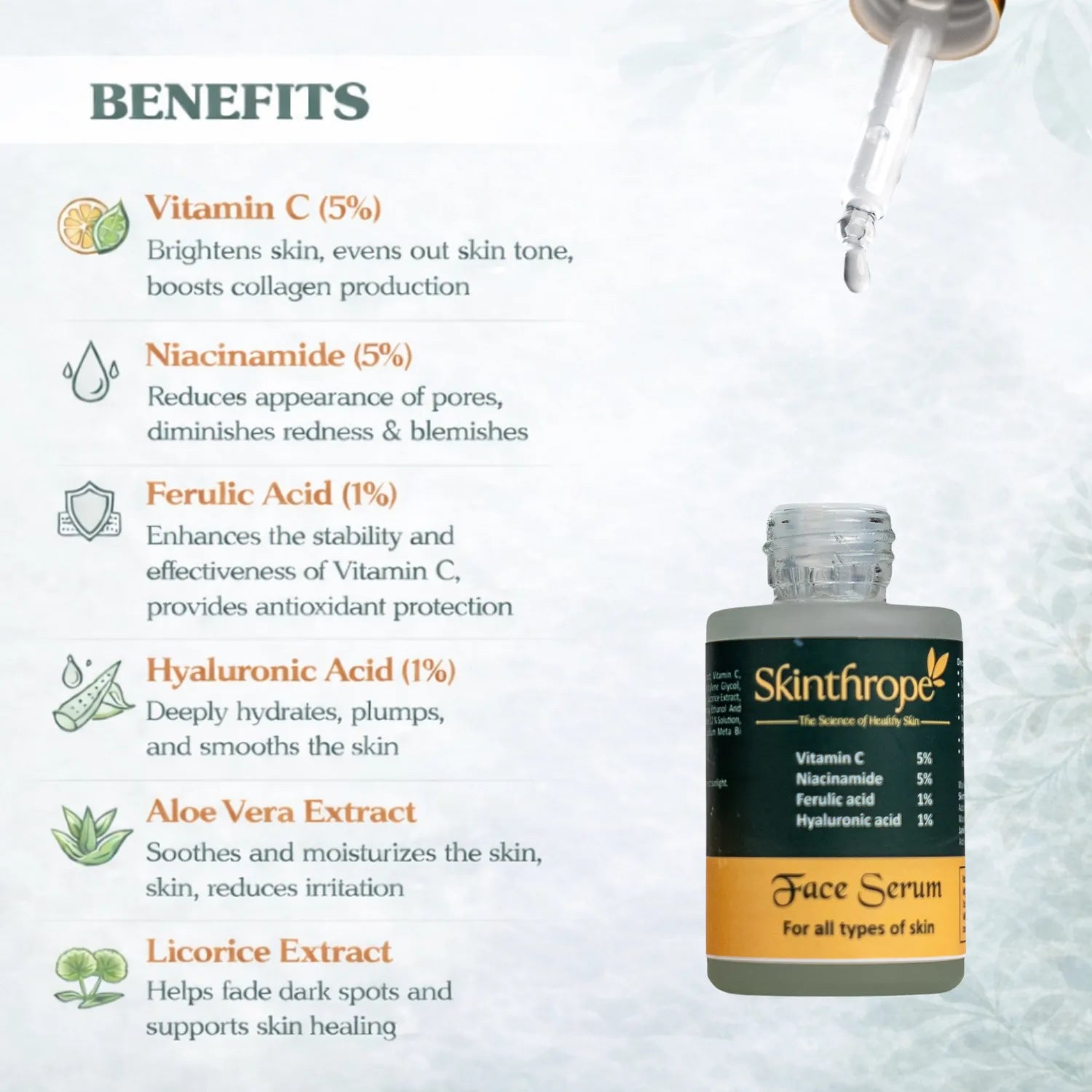 Vitamin C Brightening & Hydration Serum | For 24h Glow & Even Skin Tone | 30ml