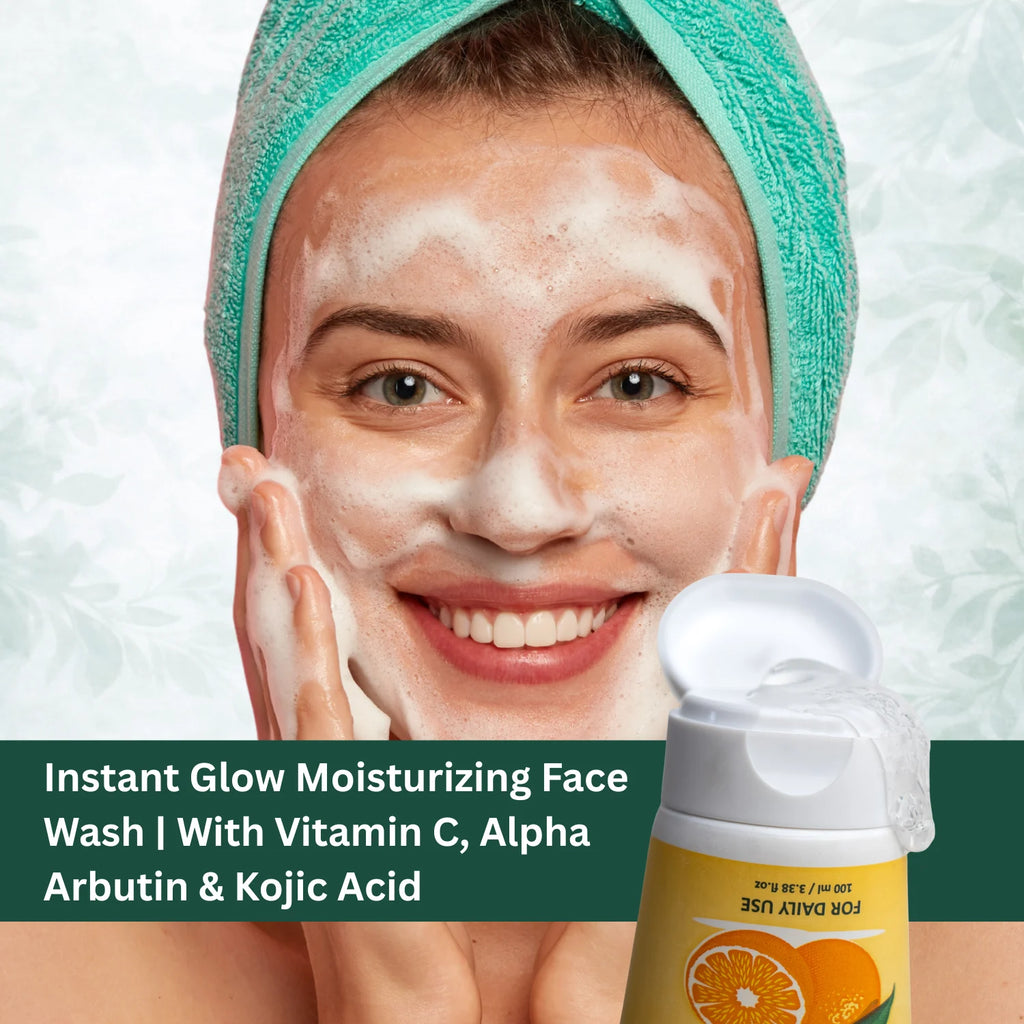 Instant Glow Moisturizing Face Wash | With Vitamin C, Alpha Arbutin & Kojic Acid | 100ml