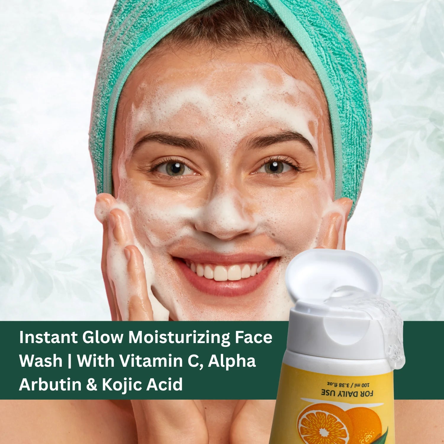 Instant Glow Moisturizing Face Wash | With Vitamin C, Alpha Arbutin & Kojic Acid | 100ml